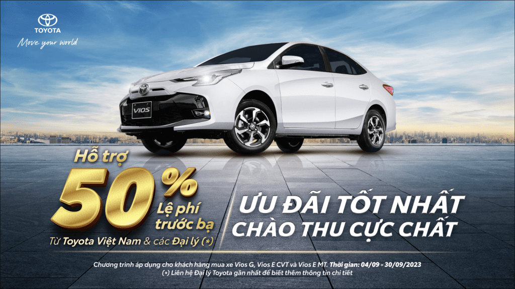 Chương trình khuyến mại từ hệ thống Đại lý Toyota dành cho xe Vios trong tháng 9/2023 22E56EC7B4B3396E18AE43986EDBBFDA